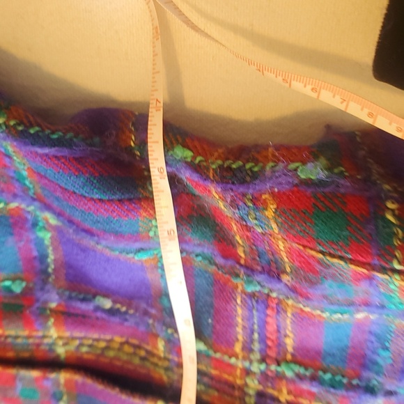 Carlisle Multicolor Plaid‎ Wool Lined Sz. 6 Blazer/Jacket with Black Accents - Picture 10 of 12